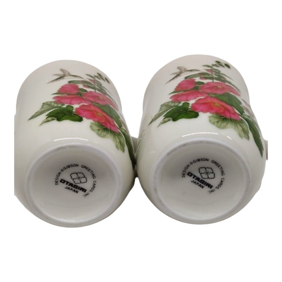 Otagiri Japan Hummingbirds and Hollyhocks‎ Mugs Set of 2 - Picture 3 of 11